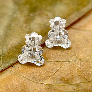 Diamant de laboratoire en forme d'ours en peluche, 1,01 carat, certifié IGI, pour pendentifs, bagues, boucles d'oreilles, cadeau d'anniversaire - Product Image 3
