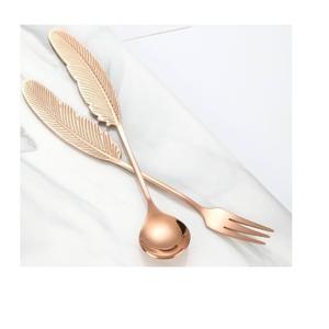 Cubertería de Lujo para Hotel, Decoración de Mesa, Cuchara de Primera Calidad, Acabado en Oro, Juego de Cubiertos Metálicos Únicos - Product Image 2