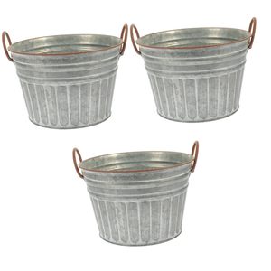 Jardinière classique en fer galvanisé avec poignée écologique pour le jardinage domestique et l'utilisation intérieure - Product Image 1