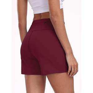 Women's High Waist Gym <b>Shorts</b> with Belt Decoration Soft Fitness Yoga Sportswear for Outdoor Running Workout Biking Cycling - Product Image 3