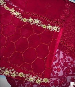 2022 diseñador paquistaní colección de lujo traje Salwar Kameez de gasa de alta calidad para bodas y ocasiones especiales de verano - Product Image 4
