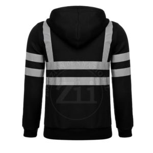 เสื้อฮู้ดสะท้อนแสง LED สำหรับผู้ชาย แบบเรืองแสง ปลอดภัยสำหรับงานกลางแจ้ง แห้งเร็ว ระบายอากาศได้ดี อุ่นสบาย เหมาะสำหรับงานก่อสร้างและถนน - Product Image 3