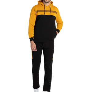 Surdimensionné 100% coton à capuche deux pièces ensemble pull à capuche survêtement pantalon Cargo respirant séchage rapide hiver Sports de plein air piste - Product Image 1