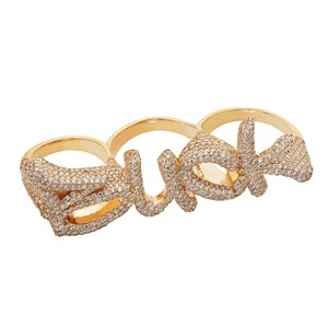 New Trendy Personalized 925 Silver Custom Letter Moissanite <b>Iced</b> Out Hip Hop Unique Style <b>Ring</b> Jewelry For Men - Product Image 2