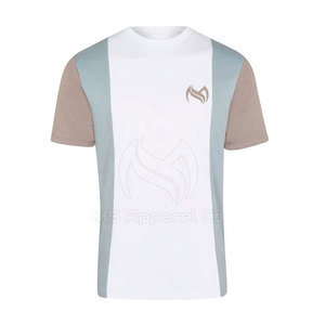 เสื้อยืดผู้ชายผ้าฝ้าย100% ถักสีพื้นระบายอากาศและใส่สบาย - Product Image 1