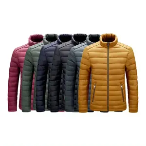 Manteau bouffant à capuche tendance automne-hiver pour hommes veste légère compressible veste d'extérieur en duvet veste bouffante vente en gros