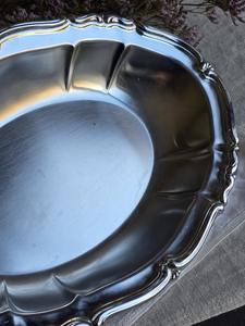 Antique <b>Silver</b> Serveware <b>Silver</b> Decorative Platter Luxury Tableware Classic <b>Silver</b> <b>Bowl</b> Vintage <b>Silver</b> Decor - Product Image 2