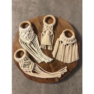Venta al por mayor servilletero de macramé 100% algodón tejido a mano de la mejor calidad de Isar International LLP - Product Image 6