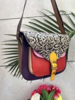 Sac à main en cuir recyclé de style occidental, multicolore, élégant pour femme, sac à bandoulière polyvalent à motif animalier, offre spéciale