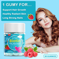 Gomitas de Biotina para Cabello, Piel y Uñas Sin Azúcar, Complemento de Belleza para Mujeres, Muy Popular en África