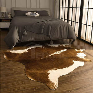 Genuine Leather <b>Fur</b> Rug Cow Leather Carpet Natural Cowhide Anti Slip Rug Soft Silky Smooth Carpet for Bedroom Shaggy Carpet - Product Image 3