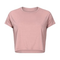 Camiseta recortada de algodón de alta calidad para mujer, transpirable, suave, diseño de moda para el verano, nueva llegada a precio mayorista - Product Image 2