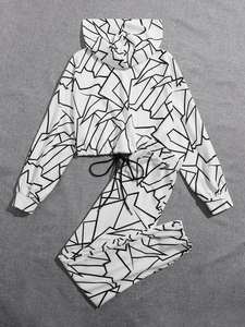 ชุดแทรคสูทผู้หญิงแบบลำลอง ปักลาย คุณภาพสูง รุ่นใหม่ล่าสุด ปี 2024 ผ้าโพลีเอสเตอร์/คอตตอน - Product Image 6