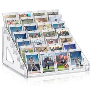 Présentoir vertical 7 niveaux en acrylique pour cartes de collection, support de table pour cartes de sport (baseball, basketball) et cartes gradées BGS SGC - Product Image 1
