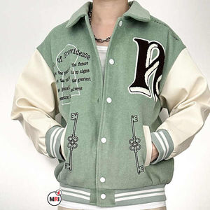 Venta caliente 2025 mujeres Varsity chaquetas HighStreet EmbroideryPatch ligero transpirable mangas completas béisbol Letterman chaquetas - Product Image 5