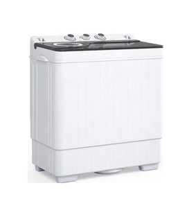 Professional 26lbs Automatic Electric Twin Tub Washer – Elite Series Compact Portable Laundry Hub <b>Mini</b> Washing Machine - Product Image 1