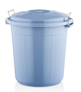 ถังขยะทรงตั้ง ดีไซน์ทันสมัย สีฟ้าอ่อน ขนาด 35 ลิตร เป็นมิตรกับสิ่งแวดล้อม สำหรับใช้ภายใน/ภายนอกบ้าน สำนักงาน พร้อมฝาปิดทำจากพลาสติก - Product Image 1