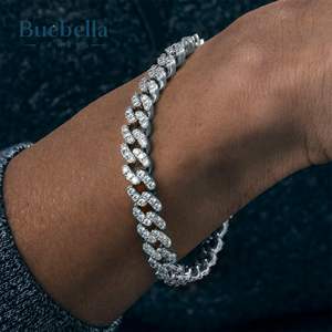 Vente chaude 8mm Solide 925 Sterling Silver Cuban Link Chain Bracelet Hommes Hip Hop Style - Product Image 1