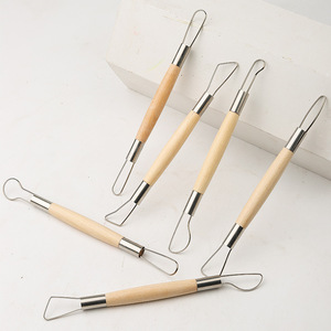 Bview Lot de 6 outils de <span class=keywords><strong>sculpture</strong></span> en argile pour la fabrication de poteries avec perforateur rond en polymère pour artistes débutants - Product Image 2