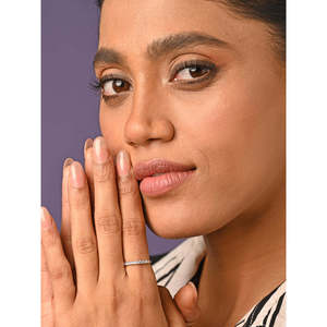 925 Sterling Silver Diamond Classic <b>Adjustable</b> <b>Ring</b>-CLARA Minimalist Style - Product Image 3