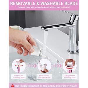 Depiladora y Afeitadora Eléctrica 5 en 1 para Mujer, Carga USB, Pantalla Digital, para Cuerpo, Axilas, Bikini, Cejas y Nariz - Product Image 5