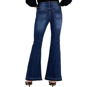 Pantalones Vaqueros de Mujer de Último Diseño a Precio Razonable para Venta en Línea, Pantalones Vaqueros de Mujer de Color Sólido con Múltiples Bolsillos - Product Image 2