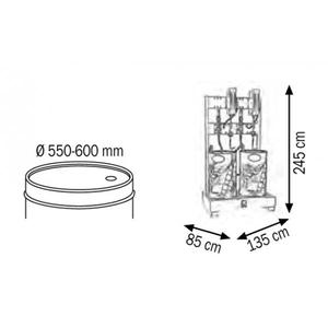 Meclube Installation complète à 2 positions pour barils 180-220L Produit lubrifiant - Product Image 2