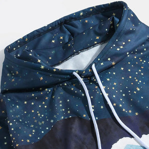 Material de calidad superior Impresión por sublimación Manga larga Ropa deportiva Básicos Algodón Mezclado Sublimación Sudaderas con capucha para hombres - Product Image 3