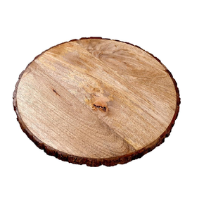 Assiette de chargeur en bois anniversaire Assiettes de chargeur de forme ronde pour manger Design de service Table Dîner - Product Image 5