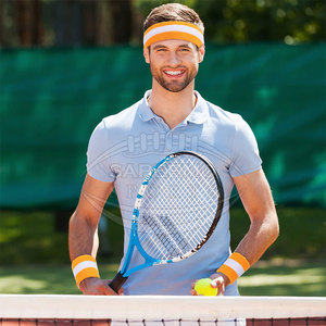 Bandeau en coton tissé fin et doux pour la protection professionnelle, idéal pour l'entraînement, le yoga, le tennis et les sports de plein air – Extensible, léger et personnalisable - Product Image 6