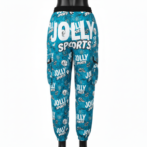 Pantalones Cortavientos para Mujer, Tela de Poliéster Premium Resistente al Viento, Panel Cargo Estampado con Logotipo Personalizado - Product Image 2