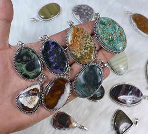 จี้พลอยผสมสร้อยคออัญมณีสร้อยคอเครื่องประดับผสมรูปทรงและขนาดจี้ของขวัญวันครบรอบสำหรับภรรยา/แฟน - Product Image 3