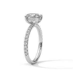 Premium VVS Oval Cut Moissanite Diamond Channel Solitaire <b>Ring</b> for Women <b>Silver</b> Gold Rose Gold Plating Options Free Shipping - Product Image 5