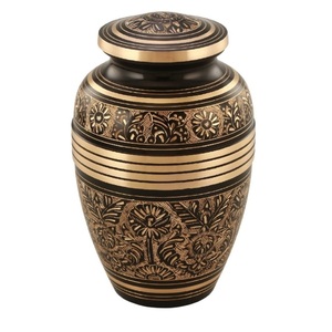 โกศทองเหลืองสำหรับเผาเถ้ากระดูกสีฟ้าและสีฟ้าสำหรับงานศพของมนุษย์ - Product Image 4