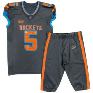 Uniformes de fútbol americano para adultos de sarga de aparejos, camiseta de poliéster 100% transpirable totalmente personalizada - Product Image 6