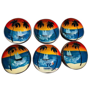 ชามมะพร้าวเคลือบแล็กเกอร์ชามมะพร้าวผลิตจากเวียดนามขายส่ง - Product Image 4