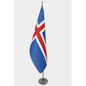 Custom #3x5ft# Islandic Indoor <b>Flag</b> with Aluminum <b>Pole</b> & Custom Logo (Digital Printing Cotton Plastic or Silk Material) - Product Image 1