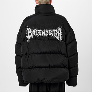2025 nouveauté hommes matelassé doudoune hiver coupe-vent avec capuche noire épaisse et rembourrage à bulles brillant toile matériel - Product Image 4