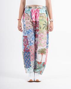 Pantalones Harem de retazos para todas las estaciones con cintura elástica, ropa holgada para festivales de verano para mujeres y hombres, venta al por mayor con bolsillos de verano - Product Image 6