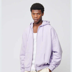 Sweat à capuche surdimensionné en coton éponge française polaire épaisse sweat à capuche en relief poids lourd uni sweat à capuche personnalisé avec ficelle - Product Image 5