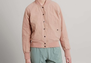 100% High Quality Natural Pink Color Wool Body Leather Sleeve for Button Varsity <b>Jacket</b> for Wholesale Price <b>Long</b> Sleeve - Product Image 3
