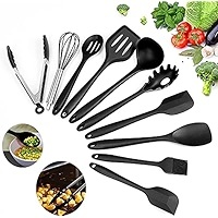 Outils à gâteau Spatule en silicone flexible antiadhésive en silicone résistant à la chaleur avec petite cuillère grattoir solide de qualité supérieure Outils de cuisine - Product Image 4