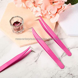 Pinzas para pestañas de primera calidad, Color rosa y rojo, 100% - Product Image 4