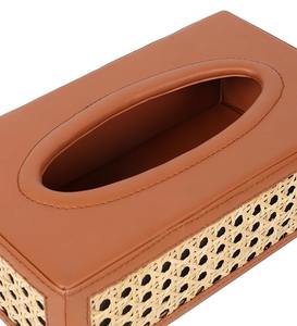 ที่ใส่ผ้าเช็ดปากทรงสี่เหลี่ยมปอกระเจาและหวายทันสมัยสำหรับร้านอาหารสุดชิคตกแต่งโต๊ะและรับประทานอาหารจากอินเดีย - Product Image 4