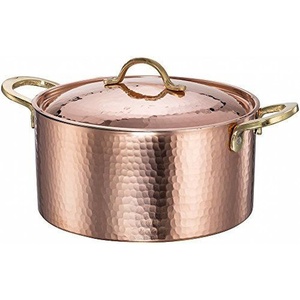Cacerola de cobre personalizada con tapa, utensilios de cocina hechos a mano, hermoso calentador de alimentos - Product Image 3