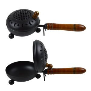 Brûleur d'encens ironique avec porte-encens de conception de poignée de main finition peinte en noir Design décoratif en forme de décor intérieur - Product Image 5