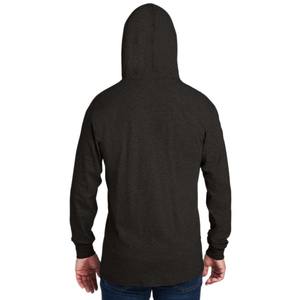 Vente en gros T-shirt à capuche en jersey de coton HD pour hommes léger T-shirts à capuche à manches longues filés à l'anneau - Product Image 6