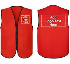Veste d'été décontractée de haute qualité en polyester pour hommes avec logo personnalisé Tablier de bénévole à motif uni - Product Image 4