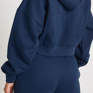 เสื้อฮู้ดน้ำหนักเบาสำหรับผู้หญิง ให้ความอบอุ่น พร้อมเนื้อผ้าด้านในที่นุ่มนวล ใส่สบายได้นาน / บริการออกแบบ OEM สำหรับผู้ซื้อจำนวนมาก แขนยาว - Product Image 5