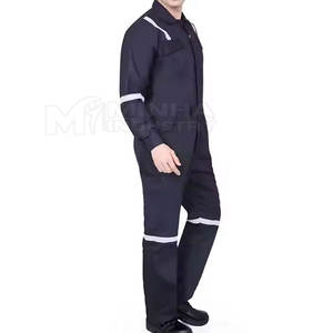 Combinaison haute visibilité pour hommes femmes travaux de construction de sécurité à rayures réfléchissantes avec logo personnalisé - Product Image 2